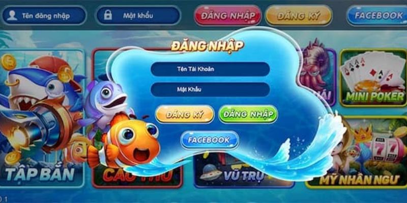 Màn hình đăng nhập của Đại Dương Huyền Bí