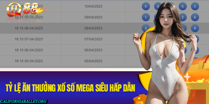 Tỷ lệ ăn thưởng xổ số Mega 6/45 1 giây siêu hấp dẫn
