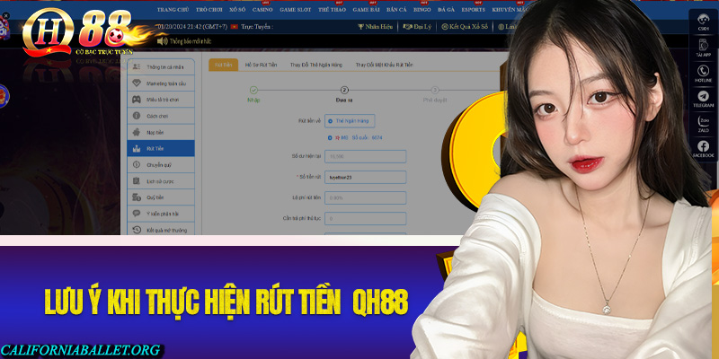 Một vài điểm lưu ý khi thực hiện rút tiền tại nhà cái QH88