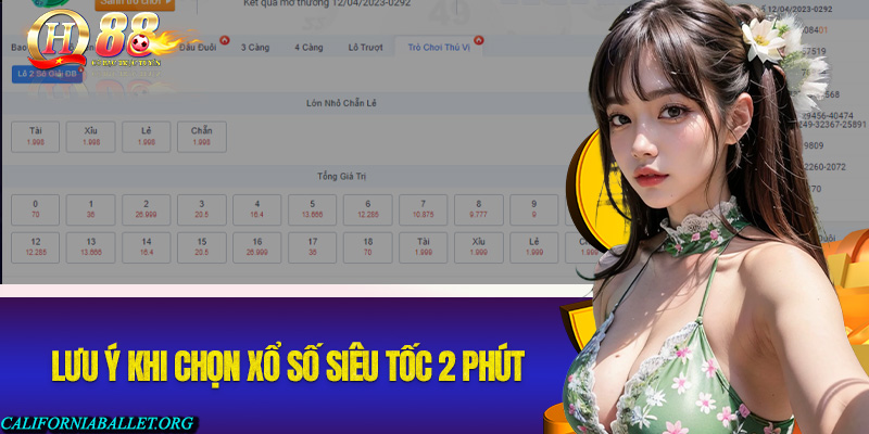 Những lưu ý khi lựa chọn xổ số siêu tốc 2 phút